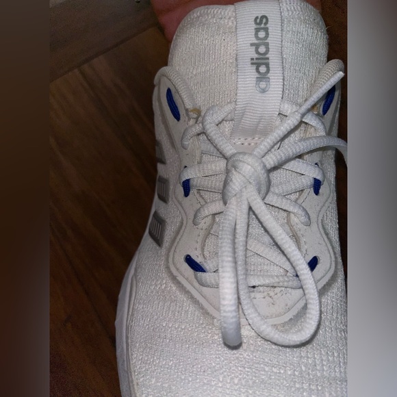Adidas Boost White blue & green athletic shoes sneakers sz men’s 6.5 like new main image 6